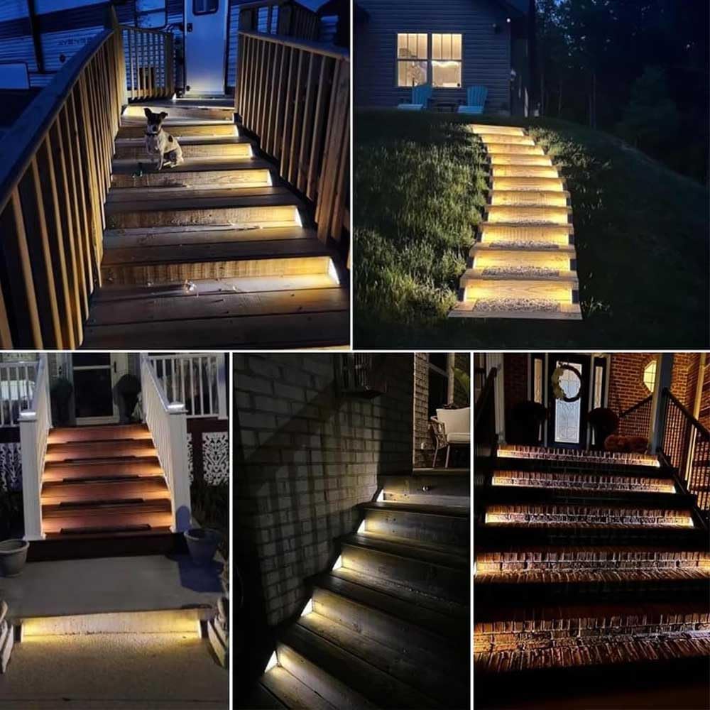 Curb Appeal Lights,2024 New Triangle Solar Step Lights,Instant Curb Appeal,Step Solar Lights Waterproof,Ip67 Waterproof Outdoor Solar Sensor Lights For Steps,Stair,Patio,Yard (White, 8PCS)