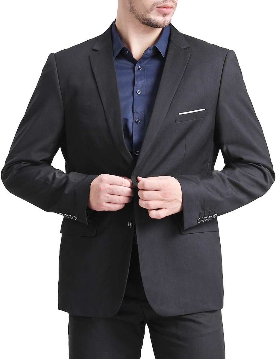 YFFUSHI Mens Slim Fit Blazer 2 Button Lightweight Sport Coat Jacket for Wedding Prom Party Dinner - Image 4