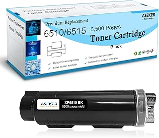 ASEKER Black Compatible Toner Cartridge for Xerox 6515 6515DN 6515DNI 6515DNM 6515N 6510 6510DN 6510DNI 6510DNM 6510N Printers 5500 Pages 106R03480 (BK)