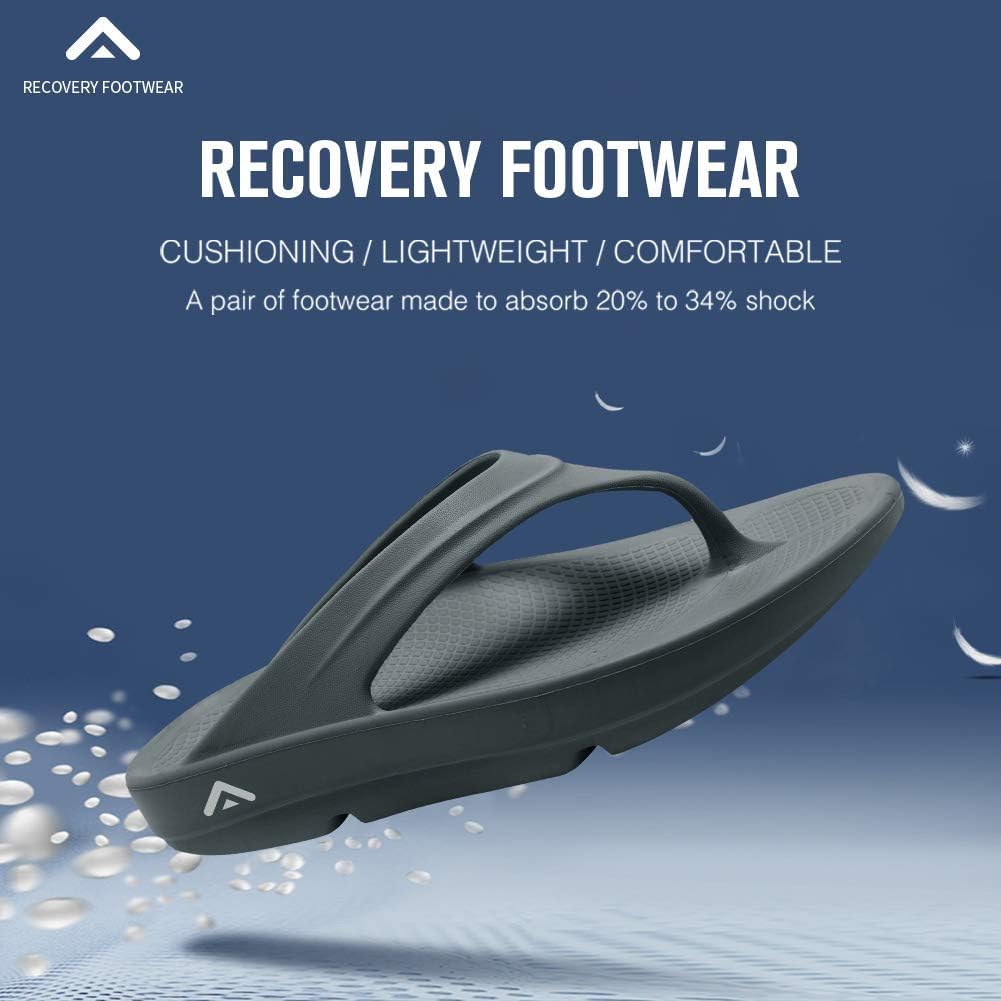 FANTURE Men & Women's Flip Flops Arch Support Sandals Thong Foot Pain Relief Recovery Ultra Soft Slippers