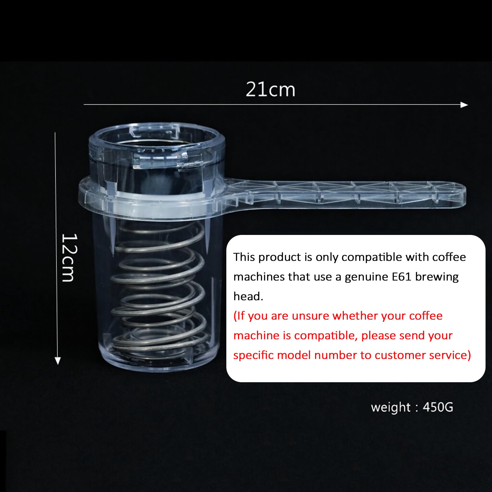 Kit De Limpieza del Cabezal De La Cafetera E61, Retrolavado del Grupo De 58 Mm, Liberación Automática De Presión, No Apto para Lavavajillas, No Compatible con Válvula De 3 Orejas