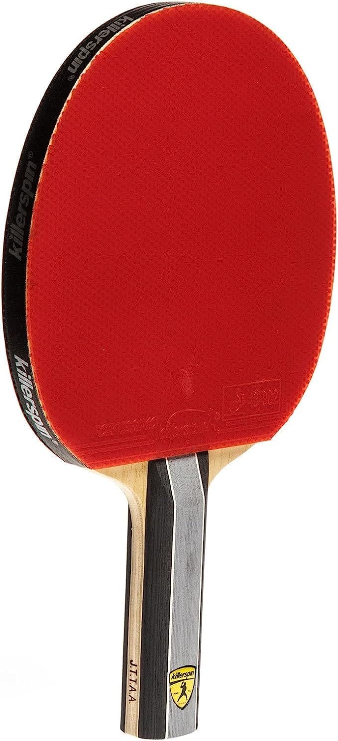 Killerspin KIDO 7P RTG Premium Table Tennis Racket Professional, ITTF-Approved, Wooden Hard Paddle, Dual-Colored in Red/Black