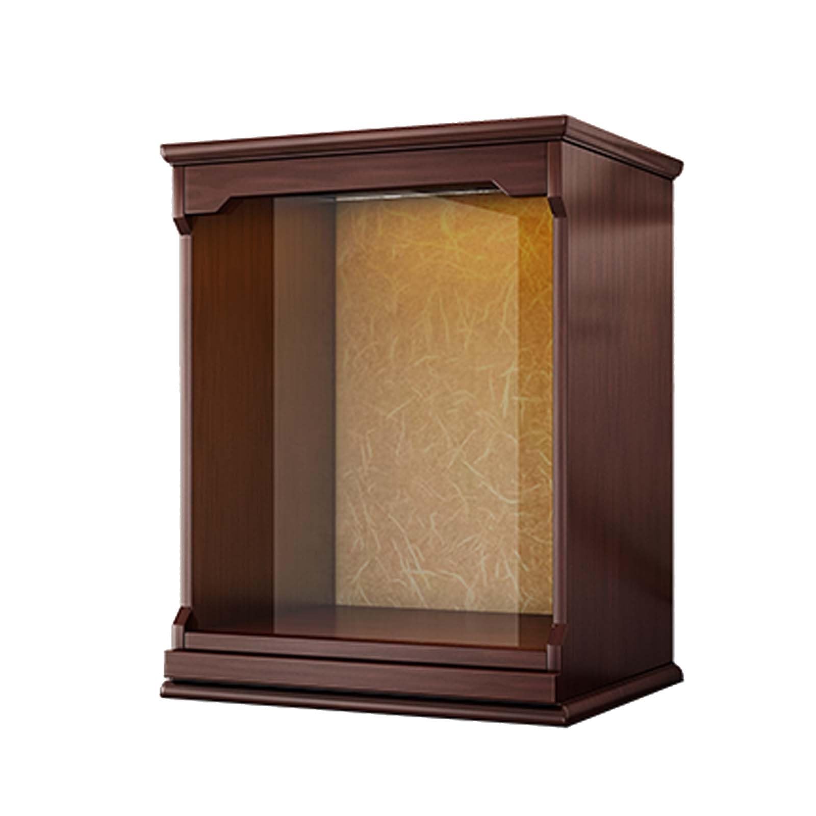 Niche murale bouddha en bois massif pour autel de méditation suspendu
