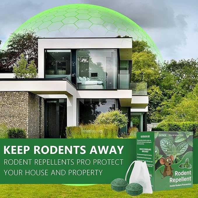 Image of Rat Repellent Car Home Pack of 1 (10 Tablet) Repel Mice and Rats Protect Wires in Car, No Kill Only Repels Home Indoor Outdoor, Garden Patio Garage Rat Controller Pills to Keep Rodents Out of Car (1) (1, 10 TABLET)