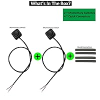 Vista 6 de Mini interruptor de encendido y apagado momentáneo de 12 V 24 V [paquete de 2], interruptor de botón de montaje en superficie fácil de instalar