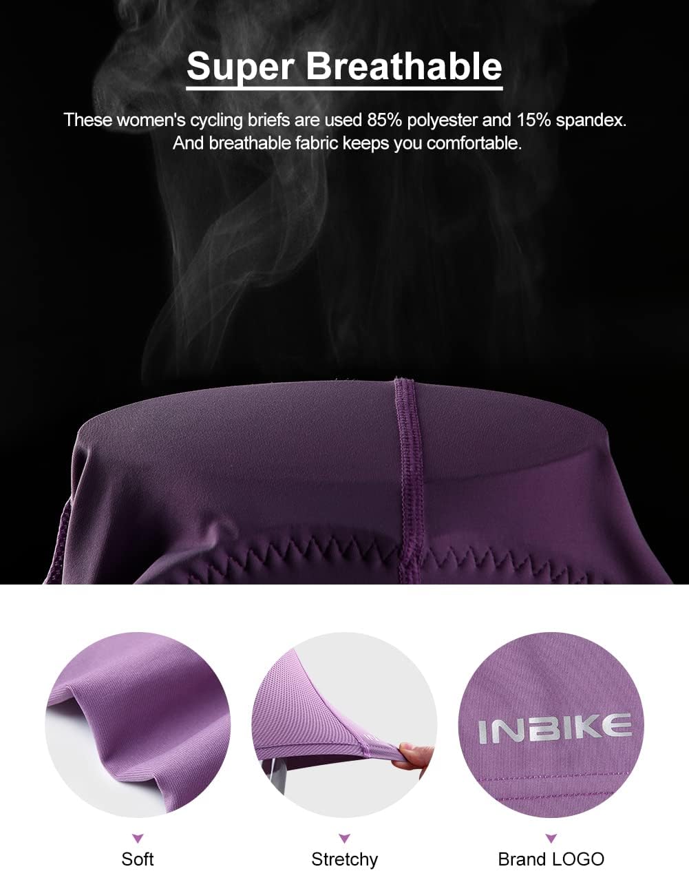 INBIKE Women's Cycling Shorts Padded Cycling Underwear - Image 3