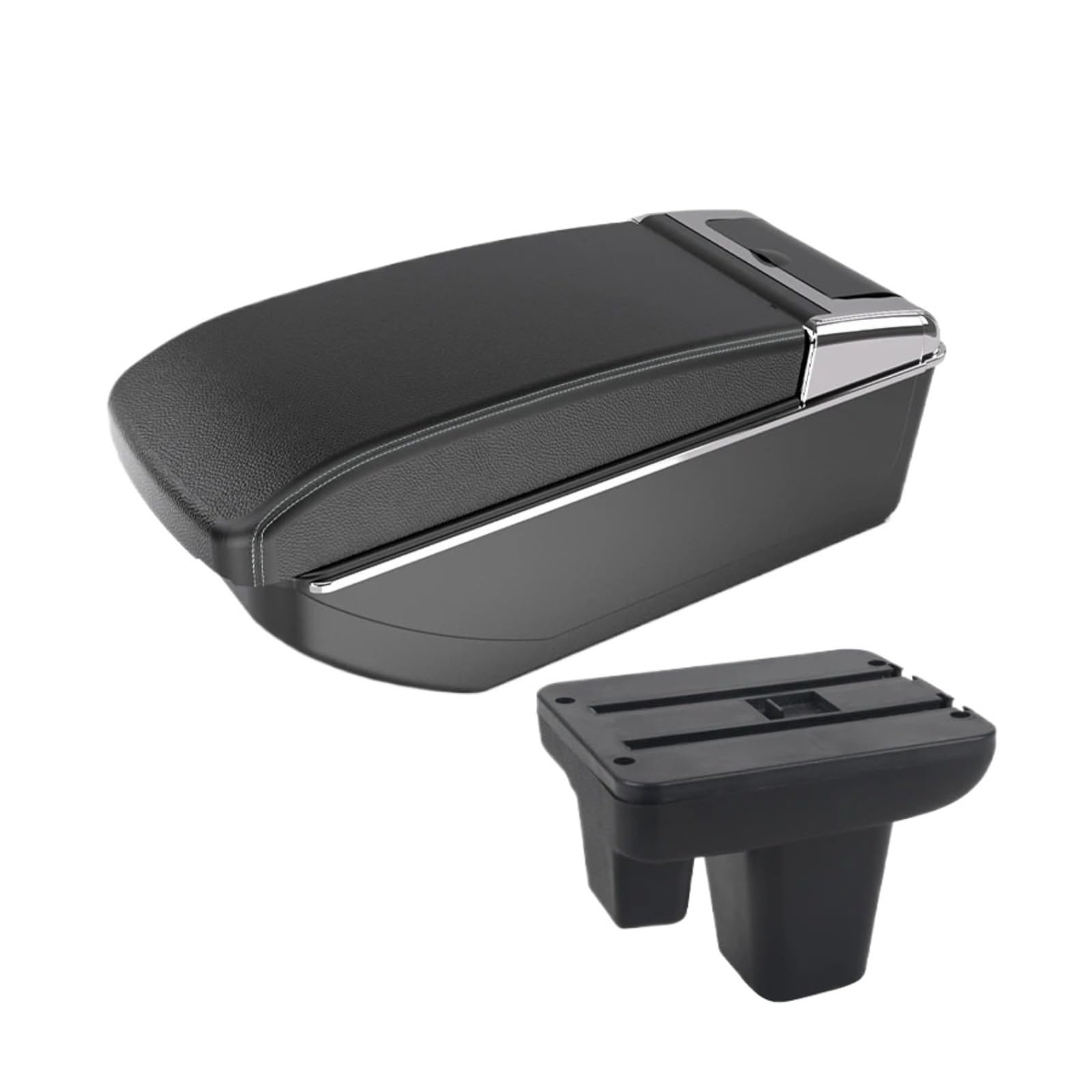 Ggwqoops Car Armrests For MG3 Right-hand Drive Armrest Car Center Console Interior Modification USB Double-layer Storage Box Accessories Armrest Box(B3 white line NOUSB)