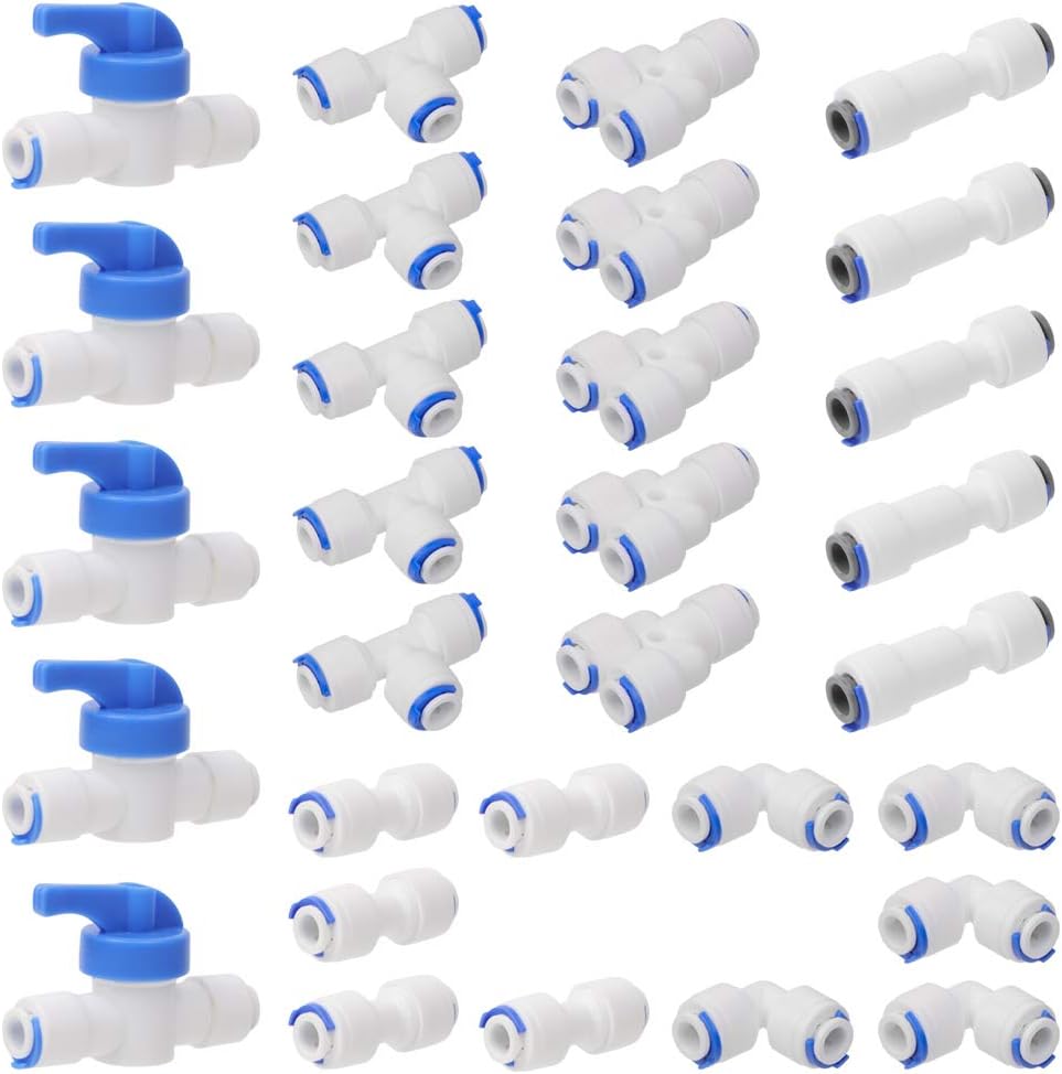 CESFONJER 12 PCS Adapter Fitting Verbindungsstück, RO Wasserfilter