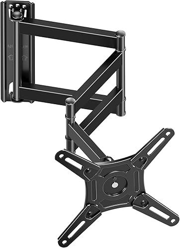 MOUNTUP Soporte de pared para TV de movimiento completo para la mayoría de televisores de 13 a 42 pulgadas, brazo articulado de extensión de 21.7