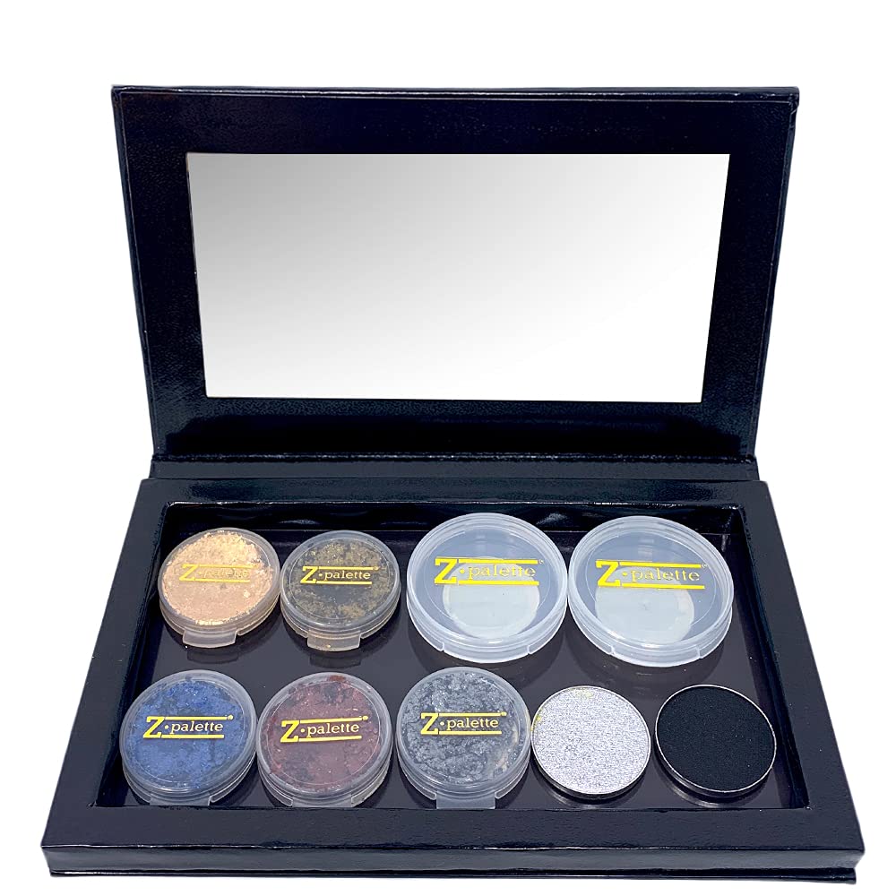 Z Palette Medium Deep Black Empty Magnetic Makeup Palette with Clear Window