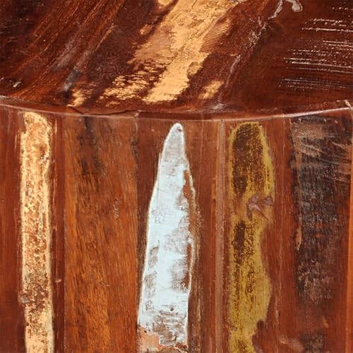 Miniatura 35 de Mesa auxiliar redonda de madera, mesa auxiliar de madera de acacia maciza, mesa auxiliar para sala de estar, hogar, oficina, 25.6 x 25.6 x 12.2