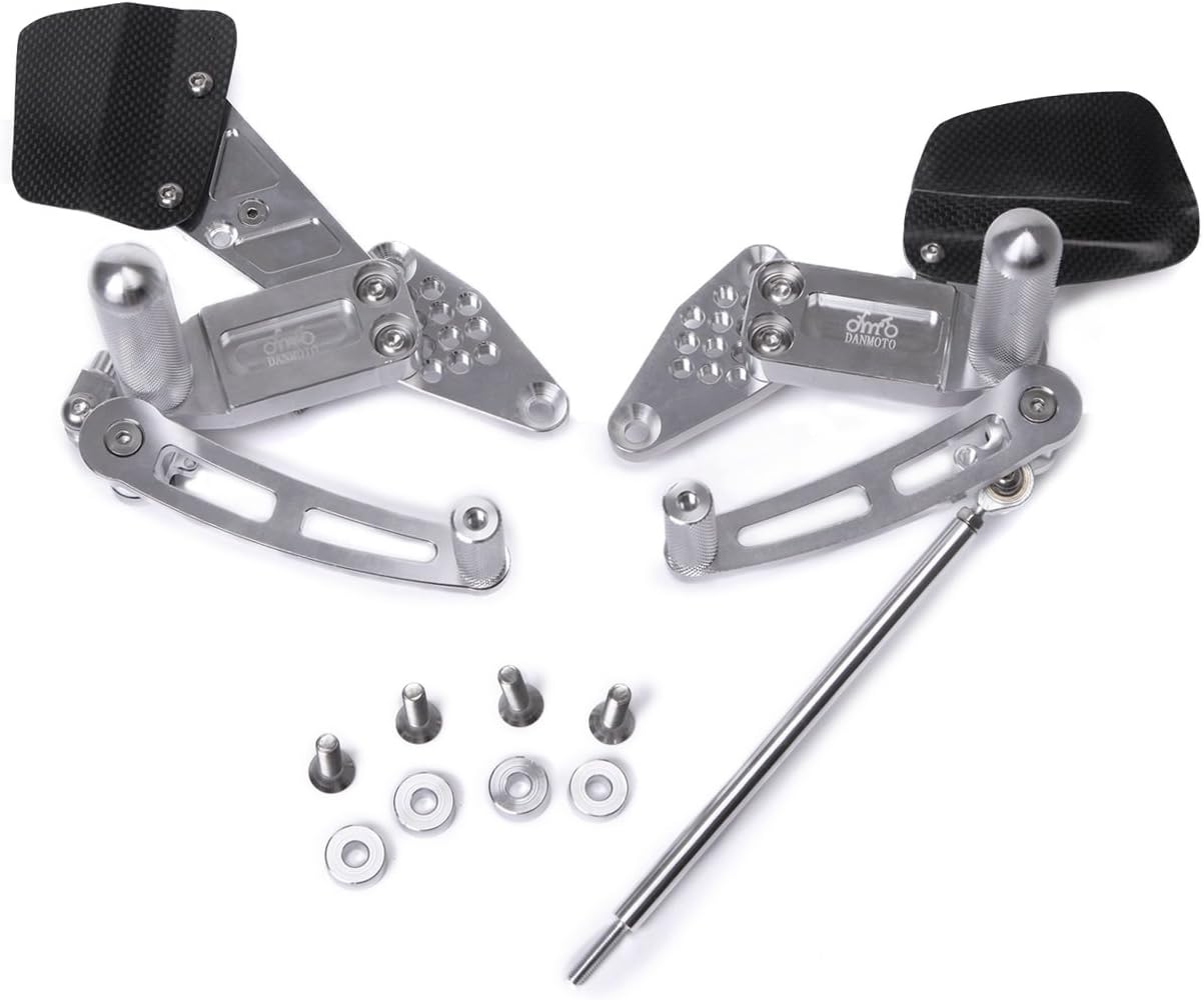 Danmoto FR00038 Silver Billet Rearsets for Suzuki Hayabusa