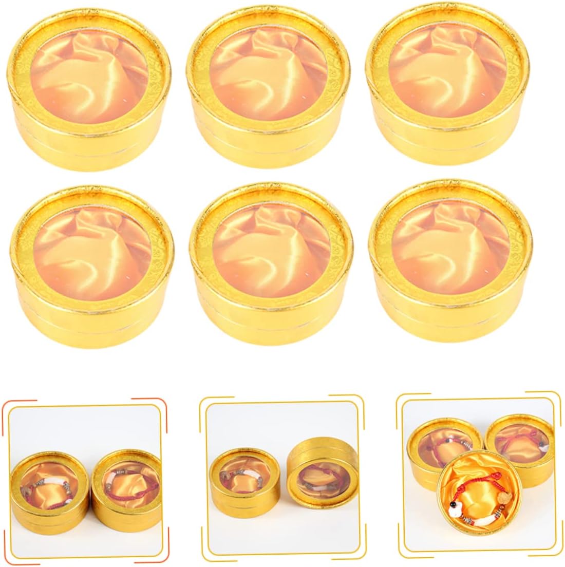 Beavorty 6pcs Baby Jewelry Box Travel Bracelet Organizer Xmas Waterproof image 5