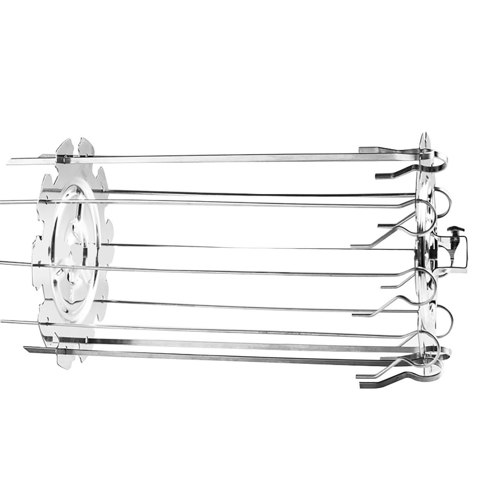 Stainless Steel BBQ Grill Cage Vegetable Meat Skewer Kebab Maker for Rotisserie Oven Roaster, BBQ Roaster Rotisserie Skewers Needle Cage Oven Kebab Maker Grill