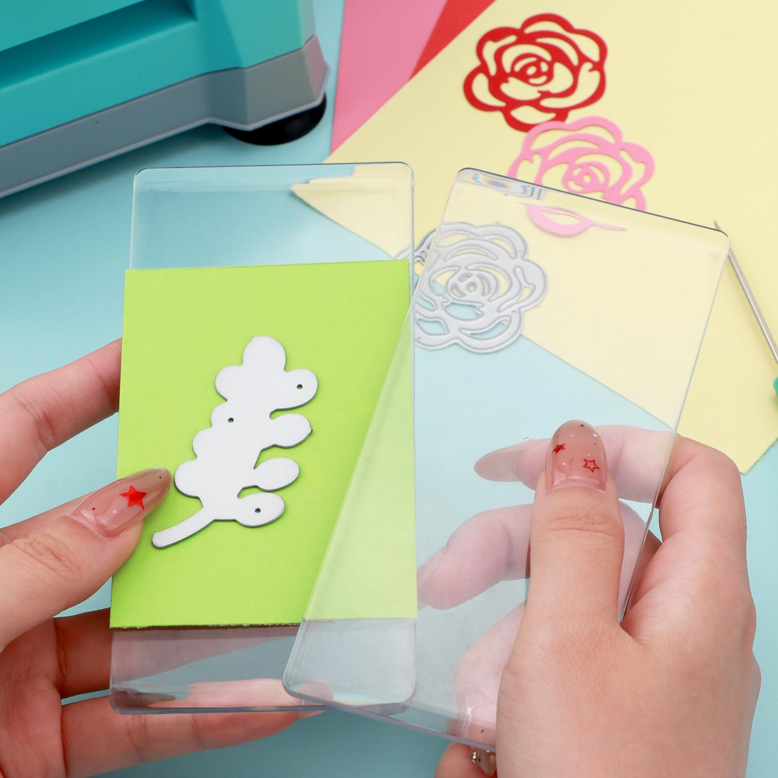 OTCRAFT 2 Pcs/1 Pair Mini Cutting Pads for Die Cutting Machine; Clear Polycarbonate Plastic Mini Cutting Plates,Cutting Pads Die Cutting Plates 5.5x2.6inch (14x6.5cm Thickness:4mm/0.16inch) - Image 3