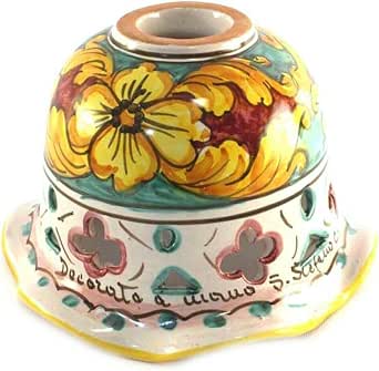 CERÁMICA ESPAÑA | Saliera cucina | Saliera rustica | Saliera ceramica | Saliera originale | Decorazione Modello M02 | 100% Decorato a Mano | 16x16x14 cm