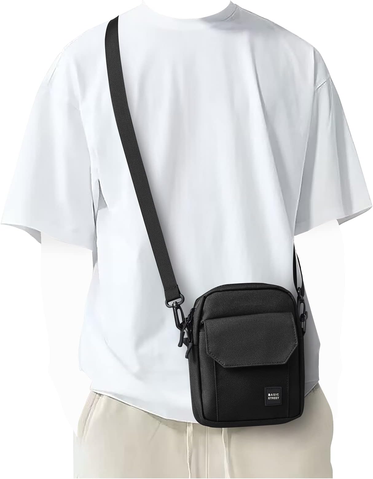 Crossbody Bag for Mens,Travel Passport Wallet Bag for Men for Cell Phone, Small Neck Pouch Side Shoulder Bag for Men