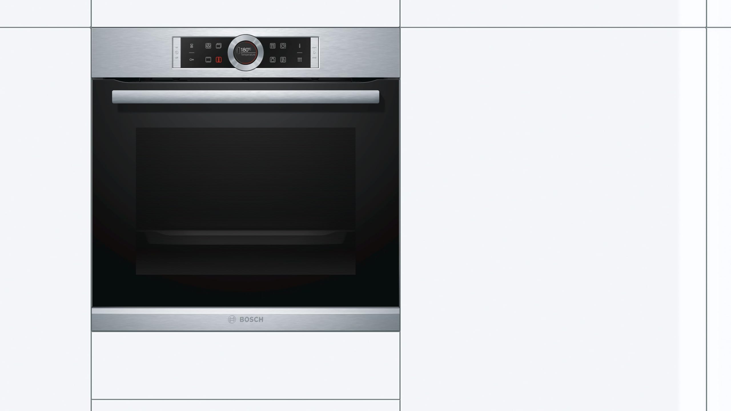 Bosch Serie 8 HBG675BS1 Einbau-Backofen 60x60 cm Pyrolyse 4D Heißluft TFT-Touchdisplay Edelstahl