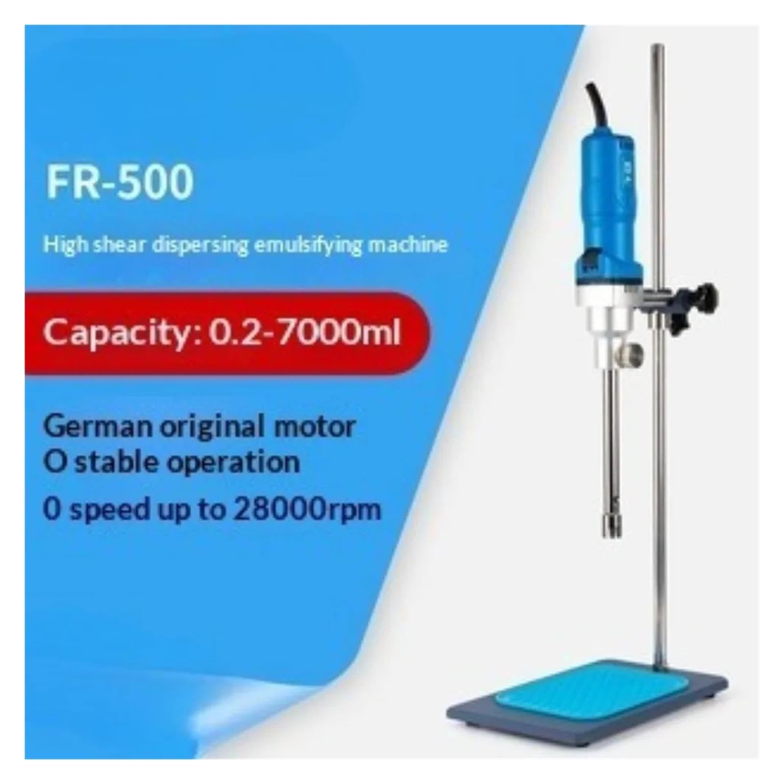 THF-500 cyfrowy szybki emulgator dyspergujący o wysokim ścinaniu homogenizator dyspergator mieszalnik kruszący 12-36G homogenizator dyspersyjny Dla początkujących DIY(28G)