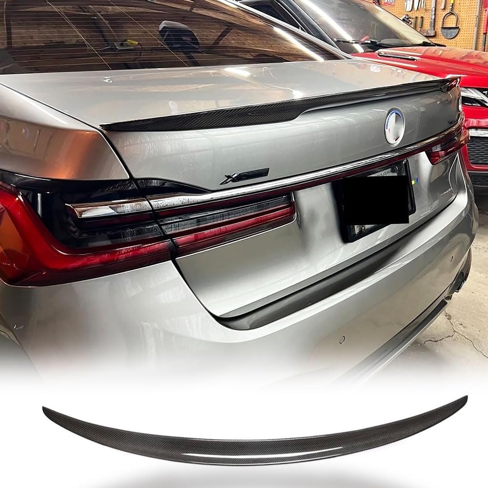 G11 Carbon Fiber Trunk Spoiler Compatible with 2016-2022 BMW (G11/G12) 7-Series 740i 745e 750Li 750i M760Li Sedan Custom Parts Trunk Lip High Kick Rear Wing Spoiler Body Kits Factory Outlet