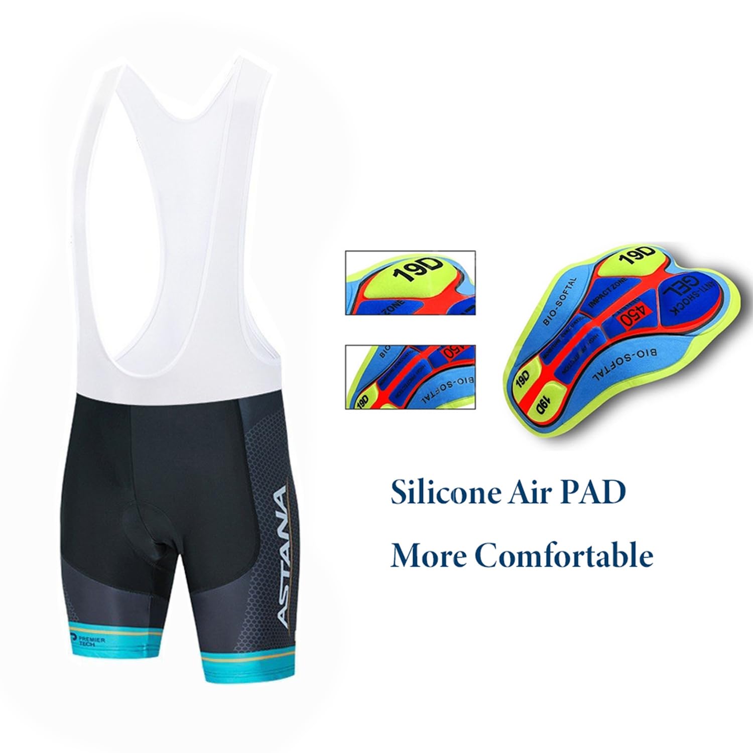 Uomo Abbigliamento Ciclismo Set Professionale Abbigliamento Completo Ciclismo Uomo Estivo per Bici da MTB con Pantaloncini Imbottiti in 9D Gel PAD Traspirante e Rapido Asciugatura (M, Rosso)