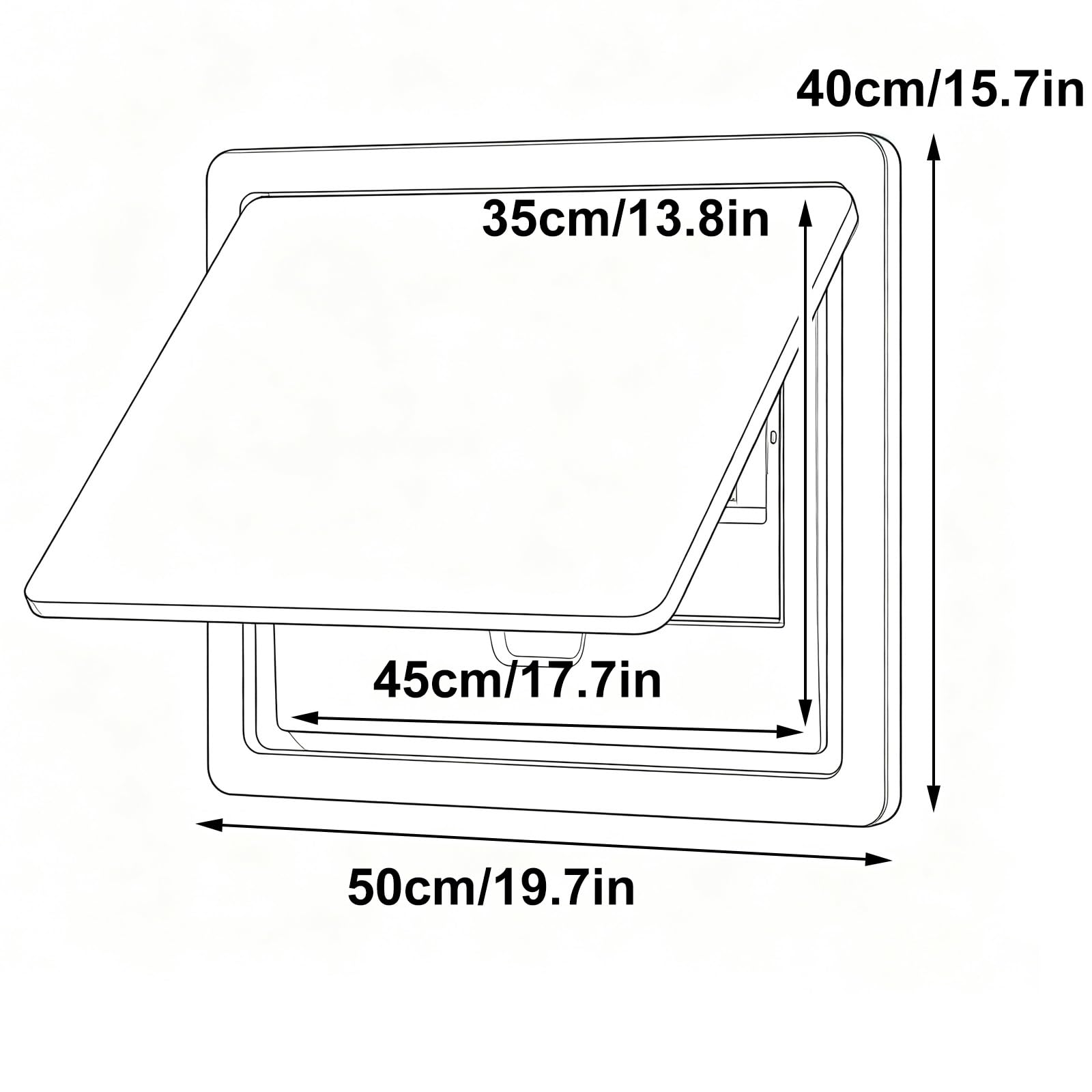 Trampilla Pladur Panel de Acceso WPC para Pared Techo
