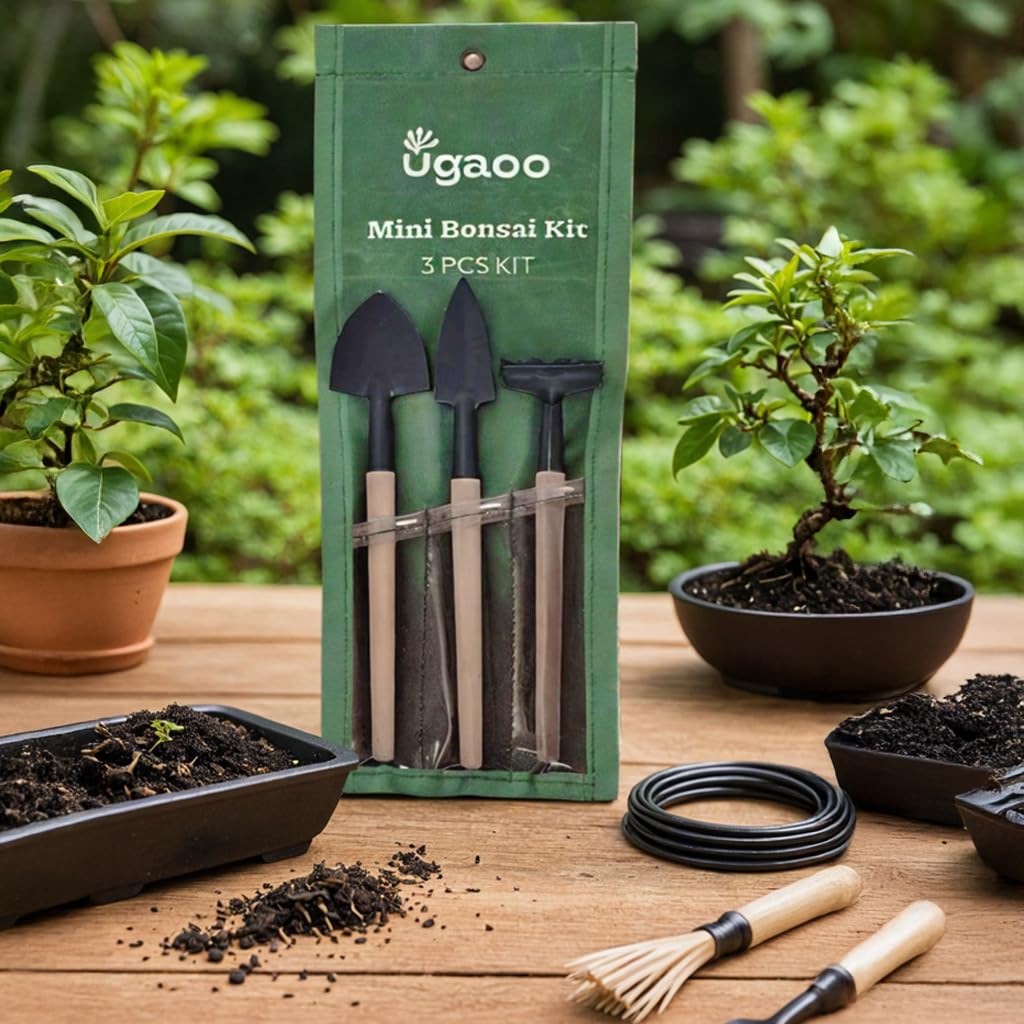 UGAOO Premium Mini Bonsai Tool Set - Heavy Duty Gardening Rake, Mini & Wide Spade-picture-28