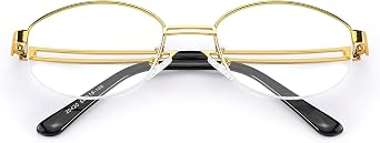 SIPHEW Office-Siren Blue Light Glasses for Women - Metal Frame Fake Glasses | Lightweight Eyewear | Non-Prescription
