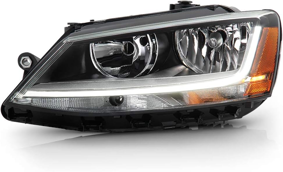ACANII - For [Halogen Model] 2017-2018 Volkswagen Jetta w/LED DRL Headlight Headlamp Assembly Replacement Driver Side