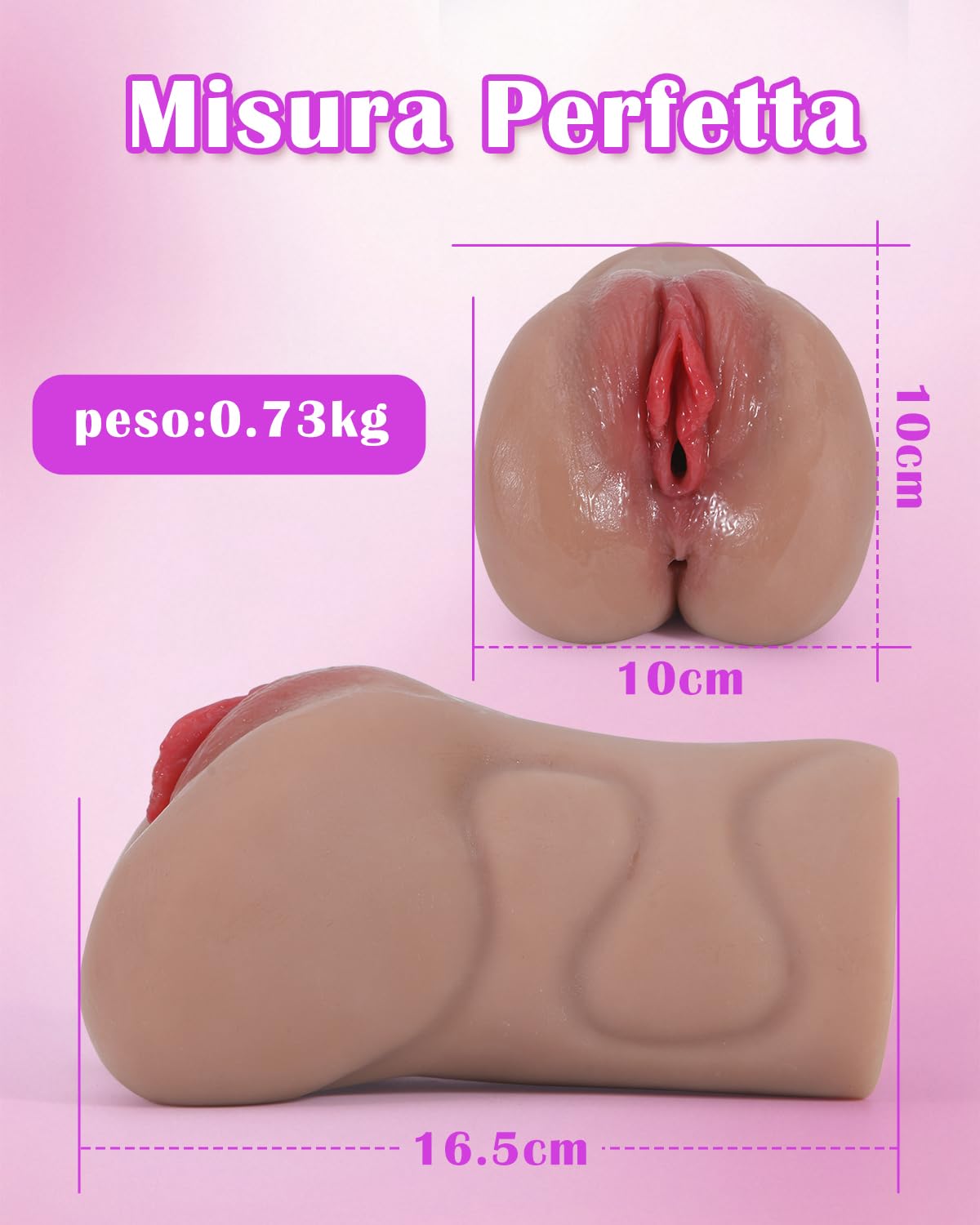 Masturvatore per Uomo Realista con Accesso Vaginale e anale | Masturbatore Sex Toys Sextoysys Uomo | Figa/Vagina Finta Sexy Toys Sessuali per Uomini
