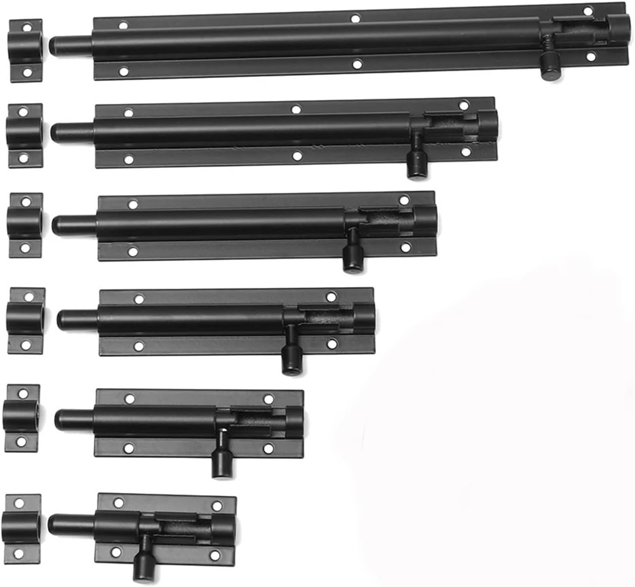 Door Hinges 8pcs Window Catch Lock Door Buckle Heavy Duty Large Garden Gate Shed Sliding Tower Bolt Latch Catch Home Hardware for Closet Cabinet Door(Silver,3inch)