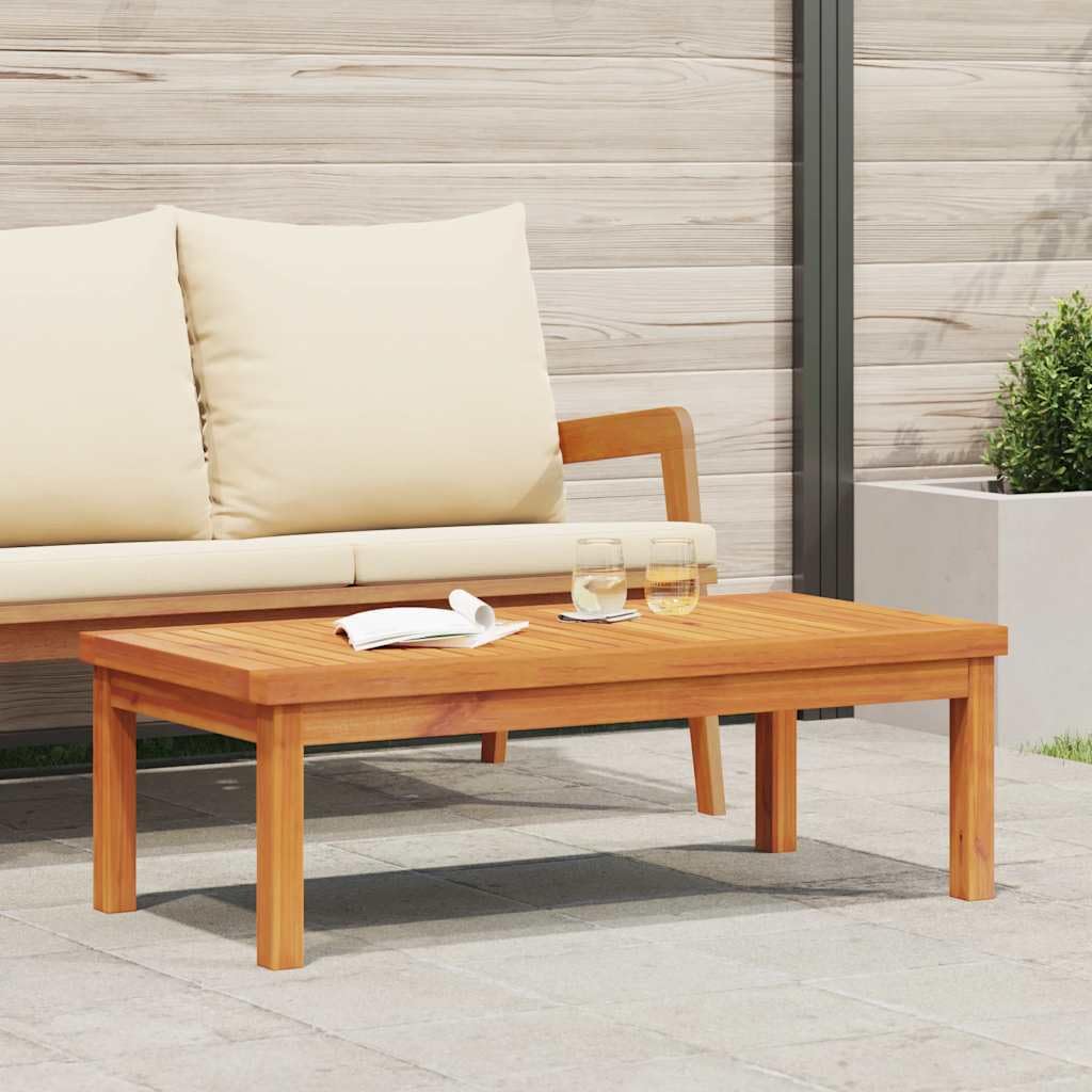 Tavolino da salotto in legno massiccio di acacia, 100 x 50 x 33 cm