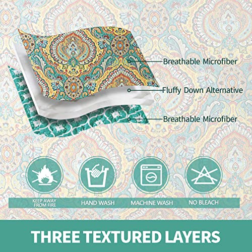 TWINRUN King Size Quilt Bedding Set, Lightweight Floral Bedspread King Size (96 * 108 Inch) for Bed, 3 Pieces Coverlet Comforter Set for All Season - Image 6