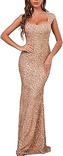 Madam Uniq Formal Dress Sequin Fishtail Sleeveless 1920s Gatsby Cocktail Prom Elegant Maxi Evening