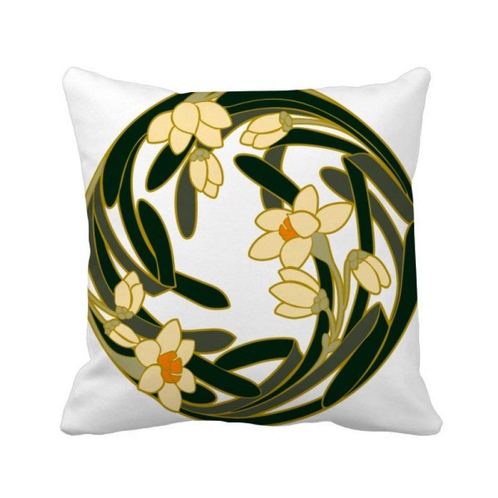 Housse de coussin carrée en porcelaine motif floral rond pour rafraîchir un canapé usé