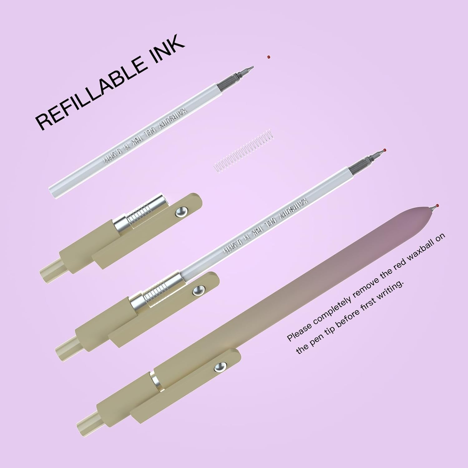 Gel Pens,0.5mm Fine Point Quick Dry Black Gel Pen,Smooth Writing,High-End Series Aesthetic Pen for Journaling Note Taking,Happy Birthday Gift Basket (10 Pcs Black Ink-Gradient shaft pens) - Image 6