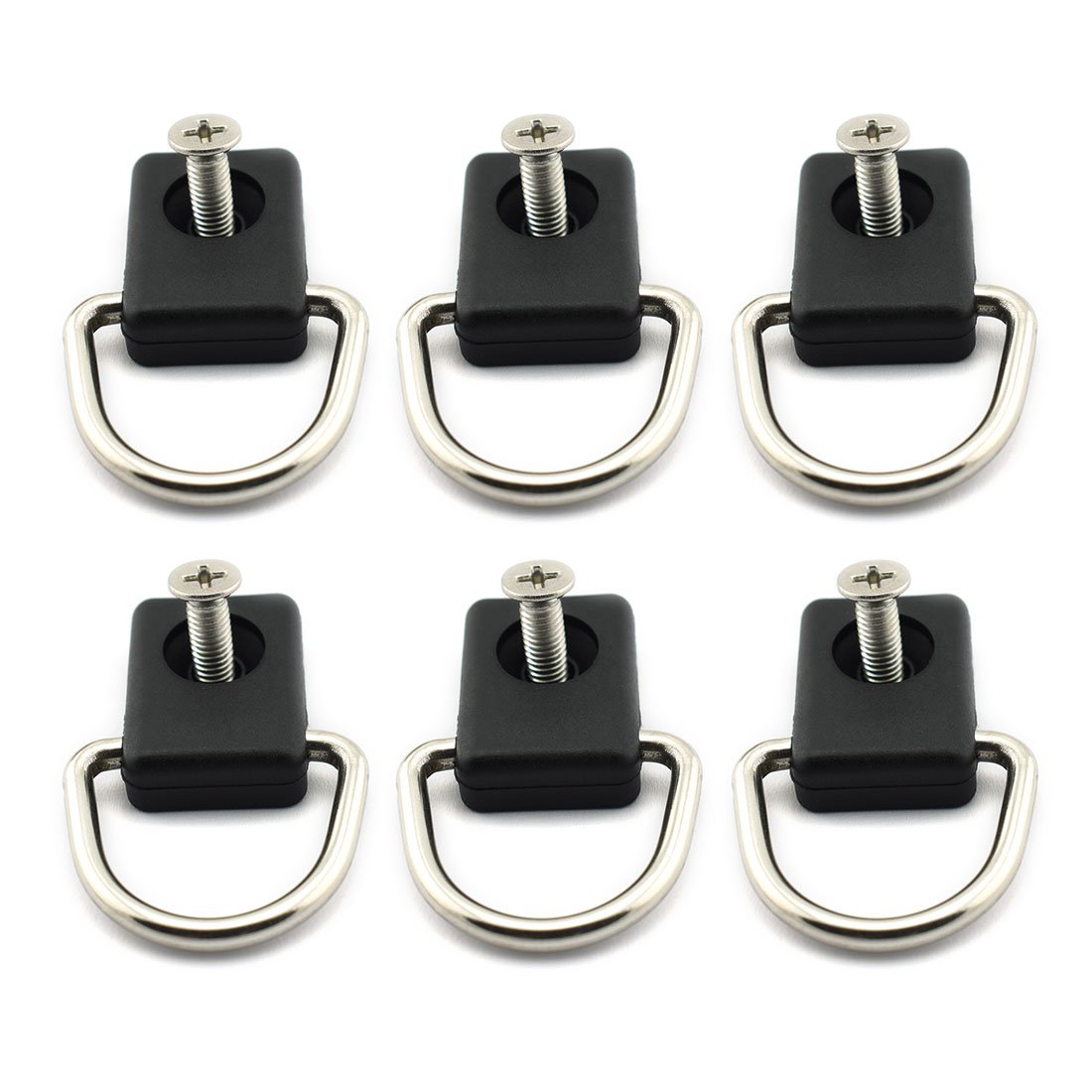 HJ Garden Kayak D Ring with Screw Kit Canoe Boat Fishing Rigging Sailing Camping Hardware Accessories Safety Deck Loop Mounting Tie Down Kit