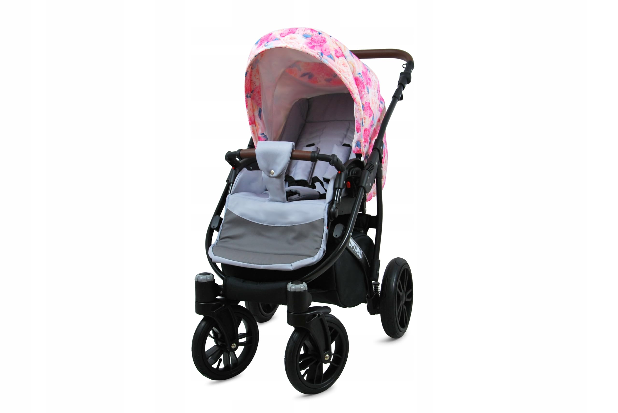 BabyLux Zestaw wózków dziecięcych 3 w 1 – optymalny – w zestawie wanienka dla niemowląt, fotelik sportowy, fotelik samochodowy – fotelik samochodowy – zestaw wózków dziecięcych z torbą do przewijania