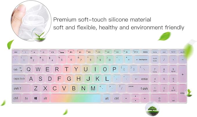 Funda Protectora de Teclado Silicona para HP 15.6" Colorido Arcoíris miniatura 5