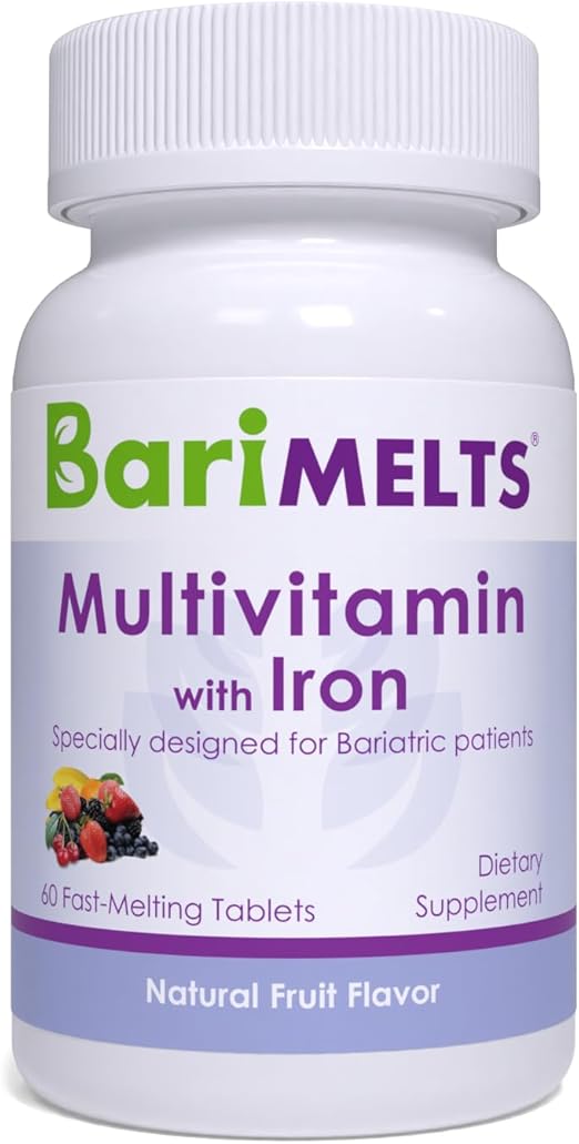 BariMelts Multivitamin with Iron Fast Melting Bariatric for Post Gastric Bypass