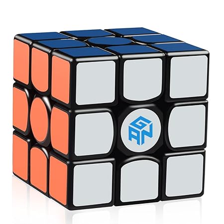 D-FantiX Gans 356 Air Master 3x3 Speed Cube Gan356 Air Magic Cube Puzzles Black with Cube Stand