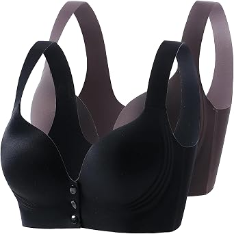 Front Button Comfort No Underwire Full CoverageBra,SeamlessLift Bra Women,Women Strapless Shape Stic Bra