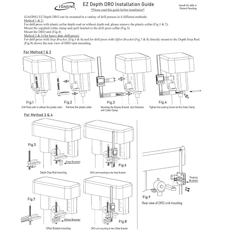iGaging Drill Press Digital Readout DRO EZ-Depth