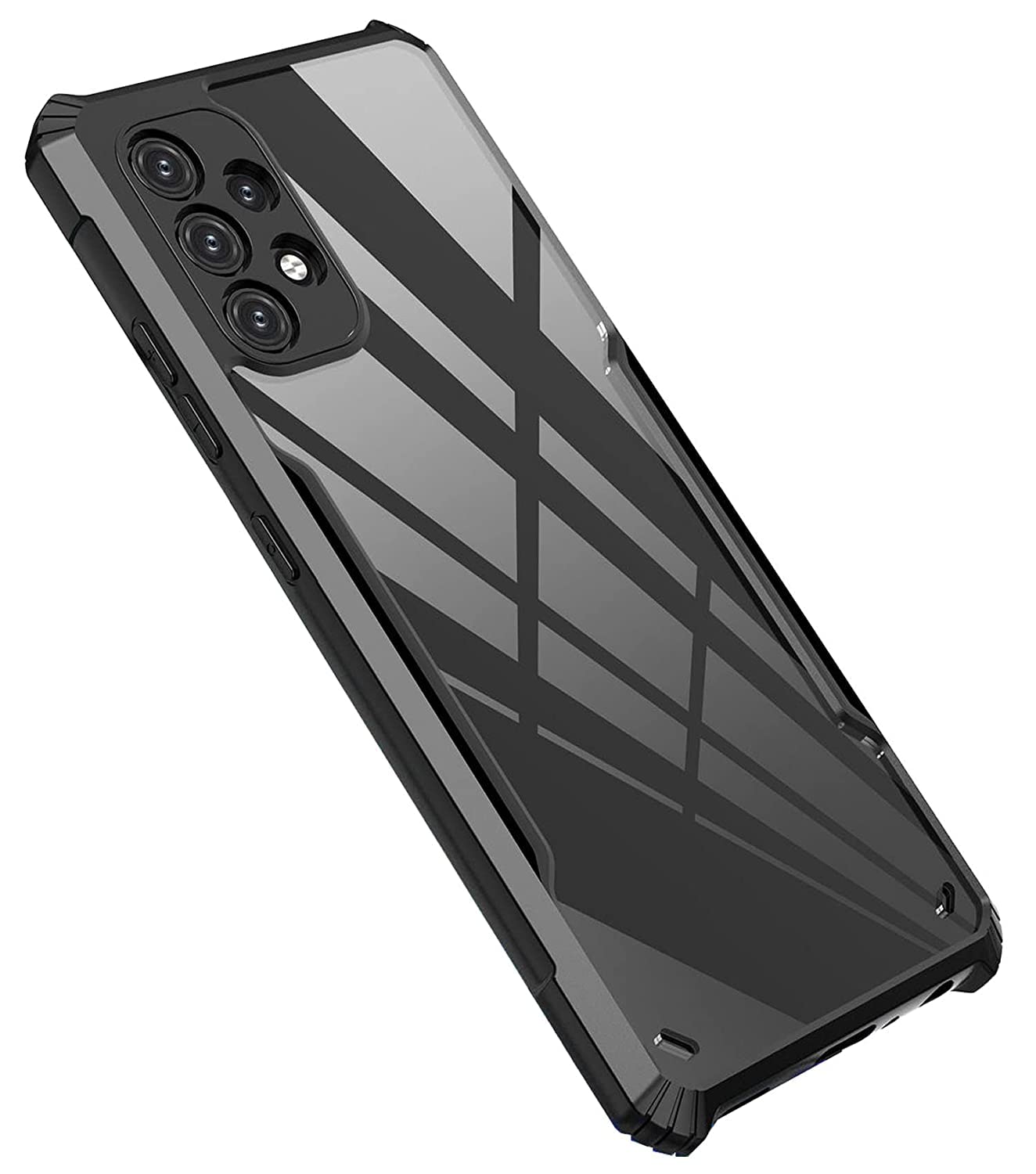 ANKIRANT® 360 Back Case Cover for Samsung Galaxy A72 5G (Hybrid Crystal Clear Camera Protect Airbag Design All Side 360 Degree Protection) - Transparent Black (B09GFQPJZT) Amazon Price History, Amazon Price Tracker