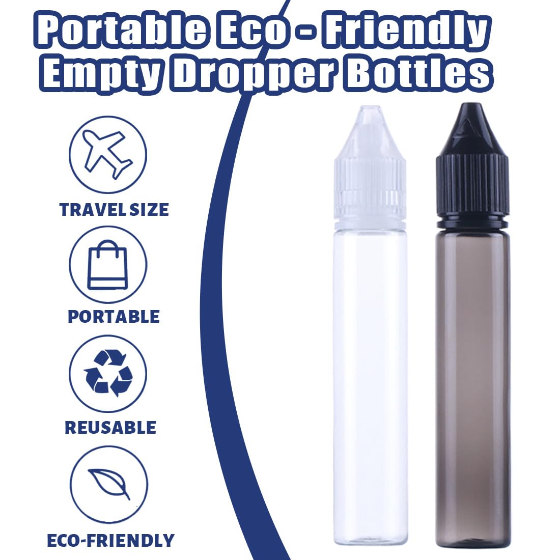 10 Pcs 30ml Botellas de Goteo, Botellas Cuentagotas, Frasco Cuentagotas de Plástico, Botes Vacíos de Plástico, Gotero Botellas para Aceite Esencial, Exprimidable Frascos Cuentagotas