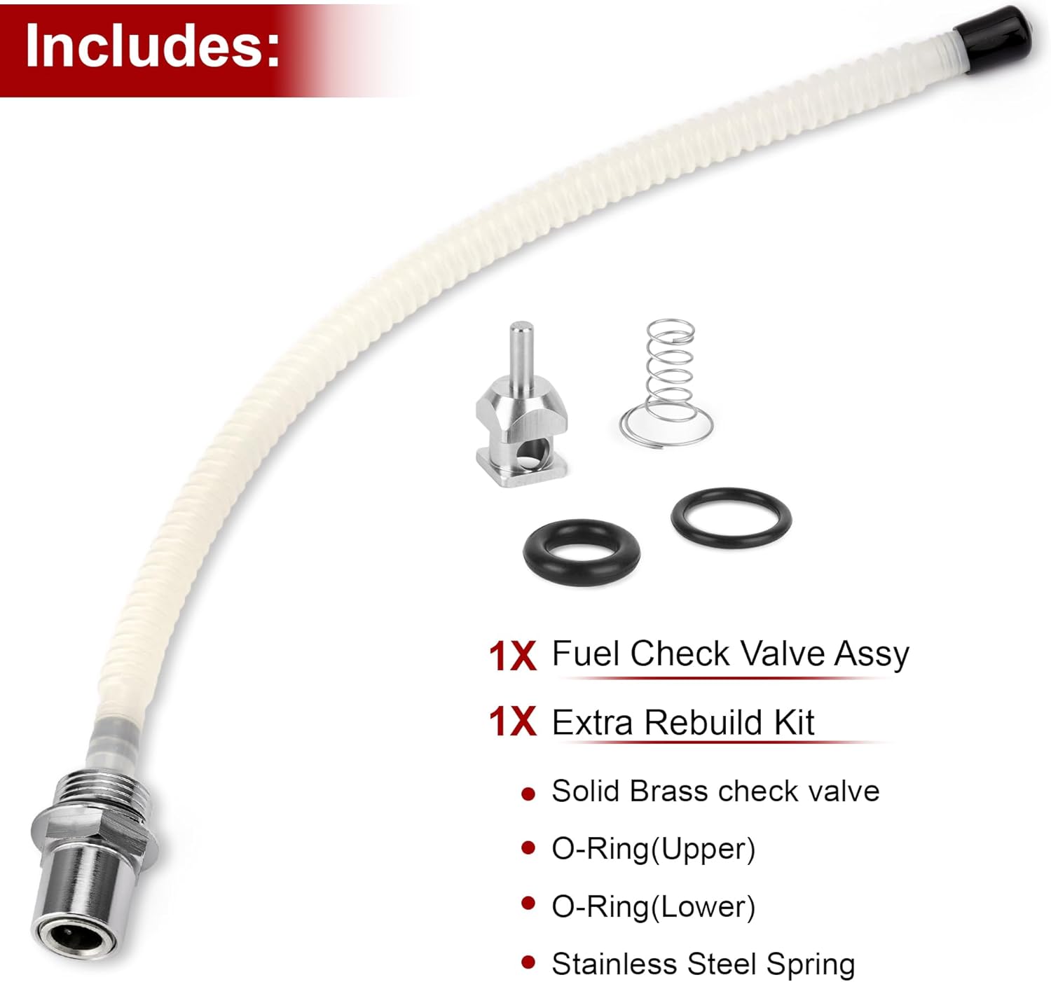 Fuel Tank EFI Check Valve Assembly w/O-Rings Changing Rebuild Kit For Harley-Davidson Softail Heritage Springer Fat Boy FLST FLSTFI 2001-2007 62189-01A