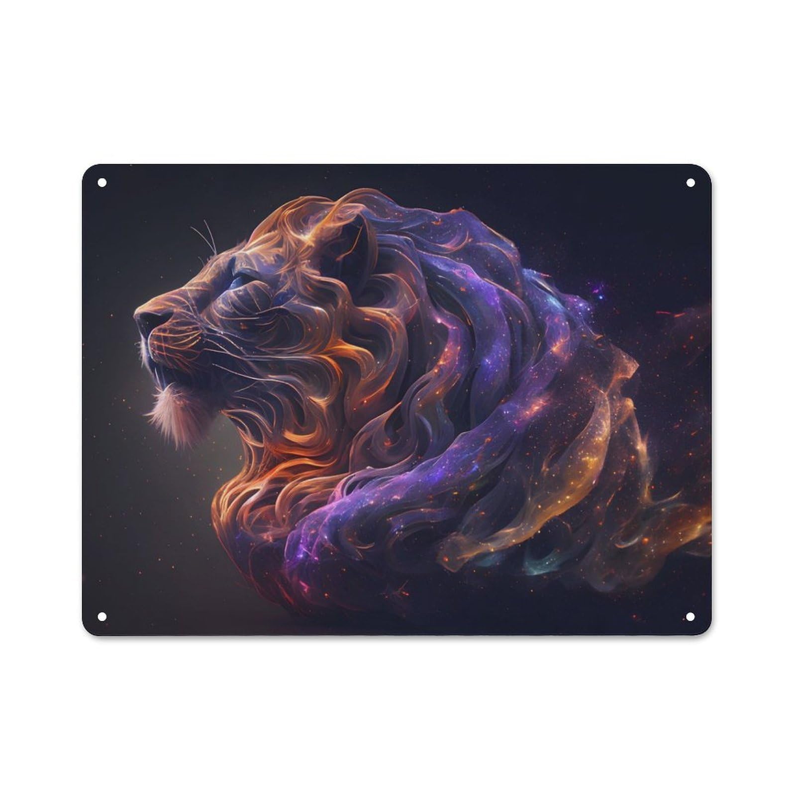 Junmoney Style-16 Infinite Lion Vintage Metal Sign 30X40cm, Vintage Bistro Wall Plaque For Coffee Bar, Small Shop Or Dining Room