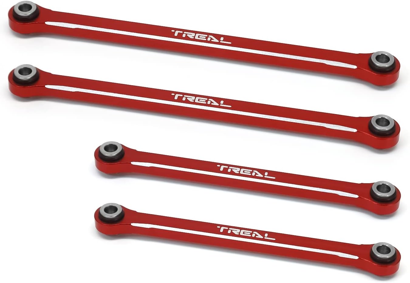 TREAL Aluminum 7075 Lower Links Set (4pcs) Lower Chassis 4-Links Upgrades Compatible with 1/18 Scale TRX4M (Blue)