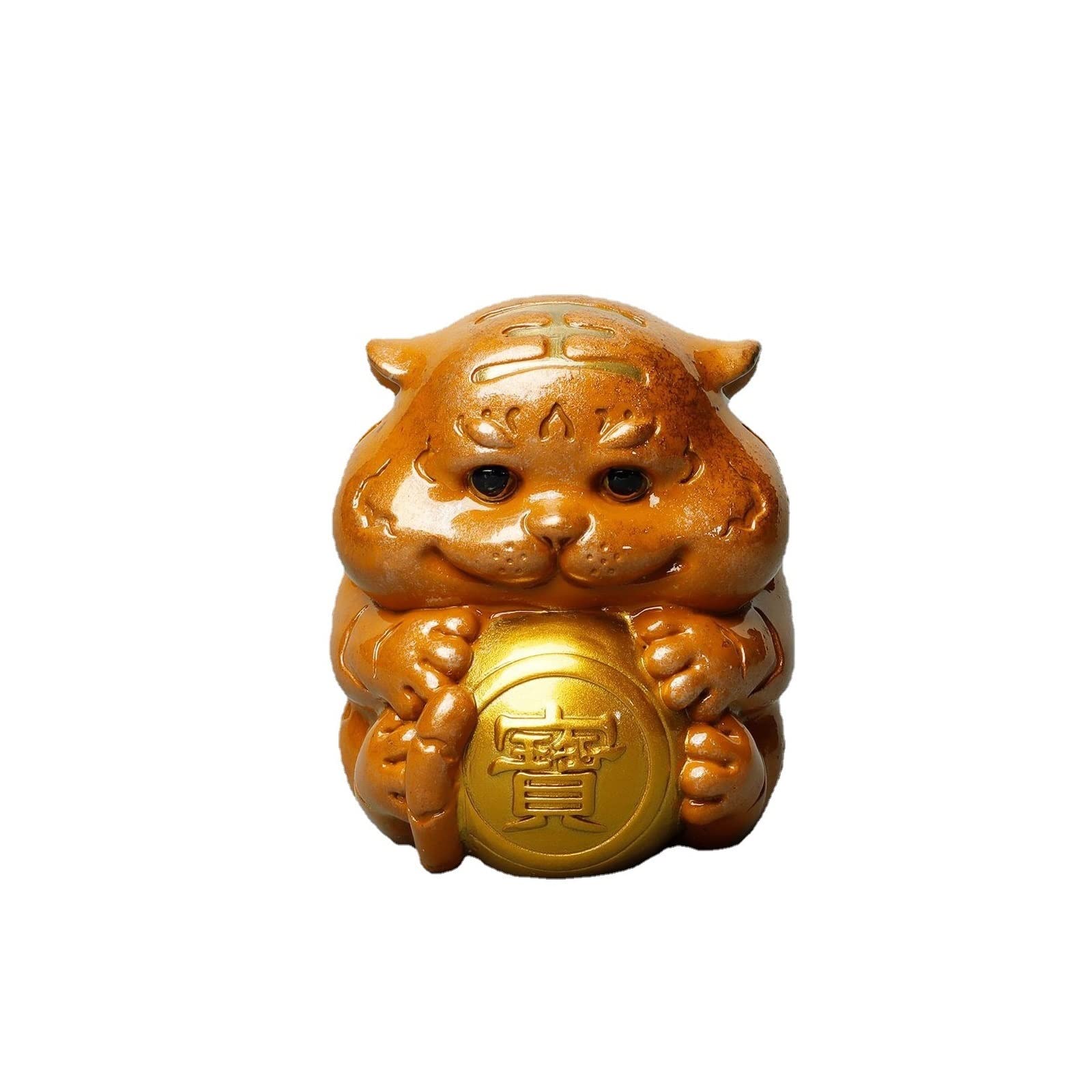 Dekoracje na biurko Tiger Hug Ball Cartoon Tiger Brązowy Tygrys Tygrys Zodiak Tygrys Stolik Herbaciany Biurko Dekoracje Ozdoby Pulpitu Rzemiosło Akcesoria do biurka domowego