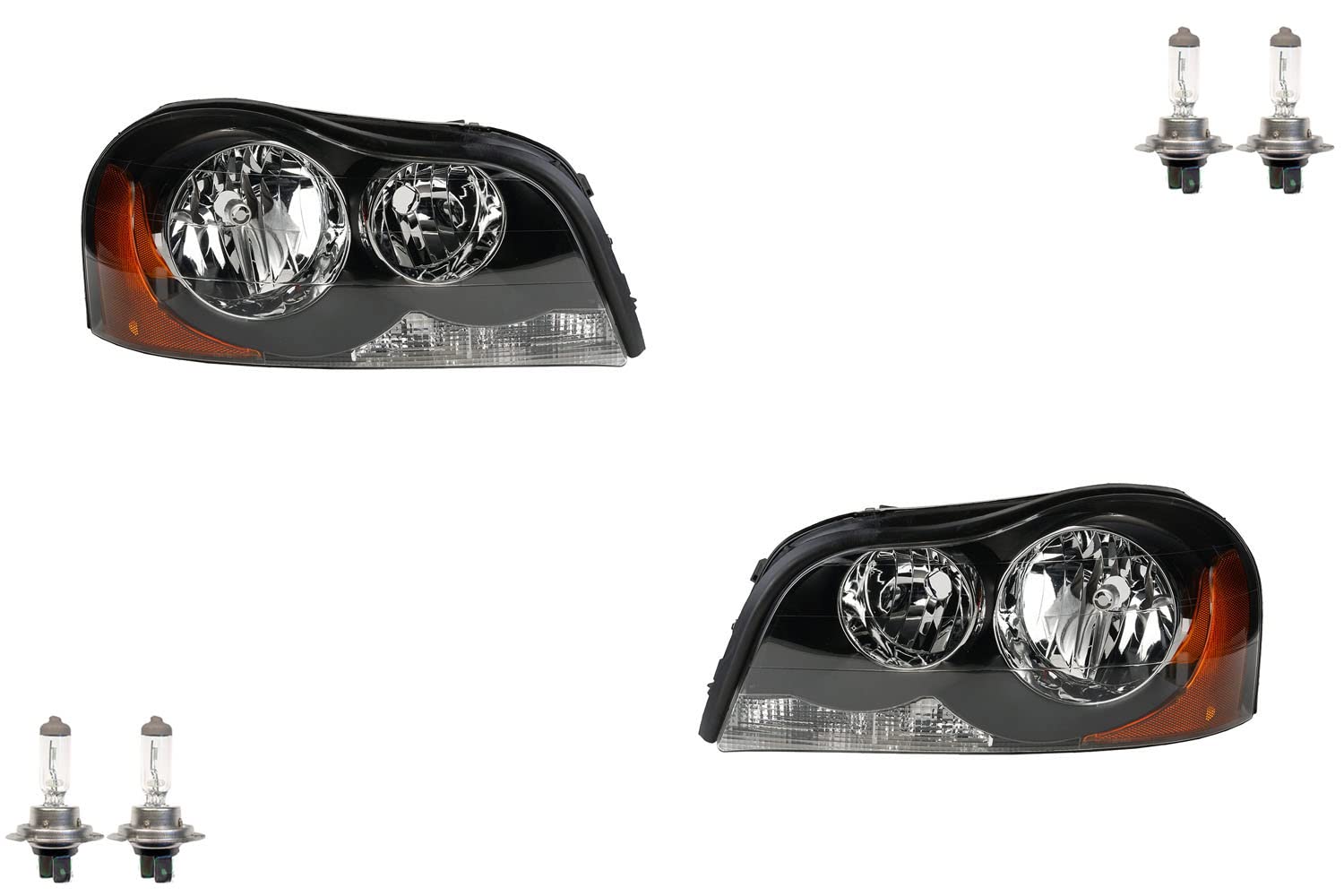 Scheinwerfer Set Passend Für Volvo XC90 06/2006- Mit H7 H7 Als Links Rechts